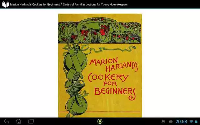 Play Marion Harlands Cookery for Beginners