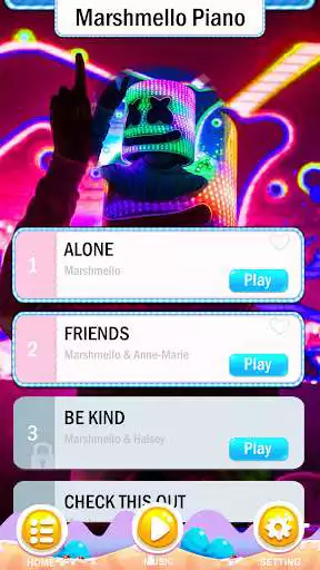 Play Marshmello piano Tiles as an online game Marshmello piano Tiles with UptoPlay