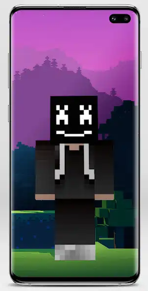 Play Marshmello Skin for Minecraft as an online game Marshmello Skin for Minecraft with UptoPlay