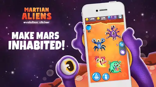 Martian Aliens: Evolution Clicker online game with UptoPlay