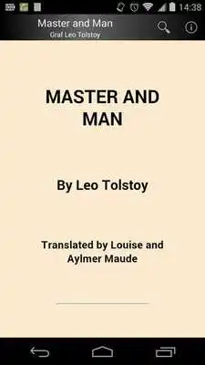 Play Master and Man by Tolstoy