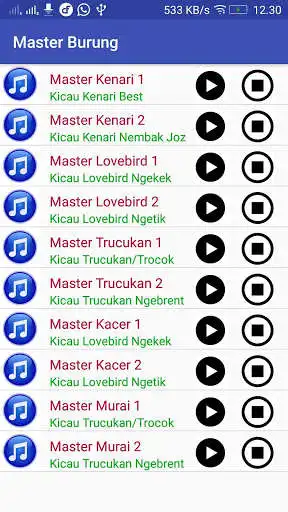 Play APK Master Burung Kicau  and enjoy Master Burung Kicau with UptoPlay com.indowebdev.masterburung