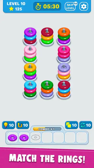 Play Match 3D Ring- Triple Matching  and enjoy Match 3D Ring- Triple Matching with UptoPlay
