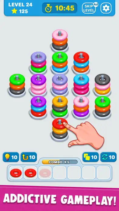 Play Match 3D Ring- Triple Matching as an online game Match 3D Ring- Triple Matching with UptoPlay