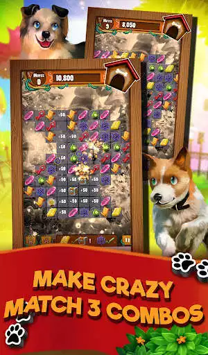 Play Match 3 Puppy Land - Matching Puzzle Game as an online game Match 3 Puppy Land - Matching Puzzle Game with UptoPlay