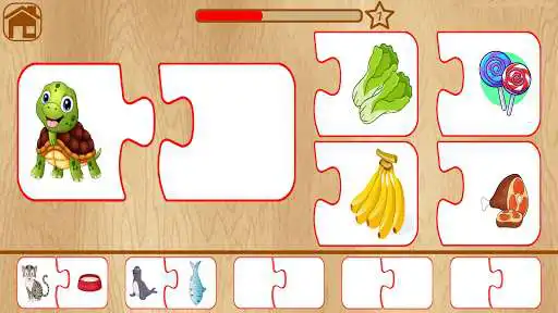 Play Matching Animal Puzzle for Kids-Name,Food,Home,Mom as an online game Matching Animal Puzzle for Kids-Name,Food,Home,Mom with UptoPlay