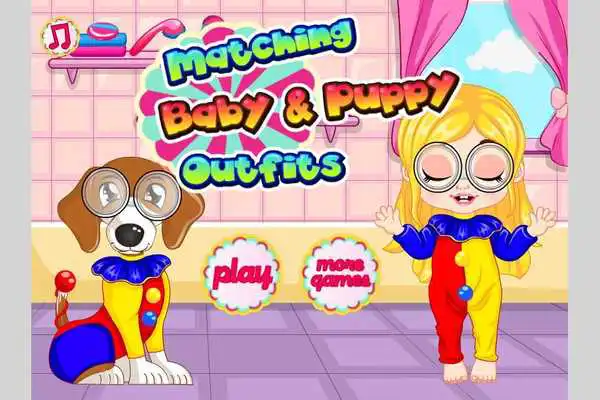 Play Matching Baby And Puppy Outfit
