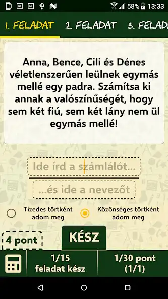 Play Matematika érettségi gyakorló, as an online game Matematika érettségi gyakorló, with UptoPlay