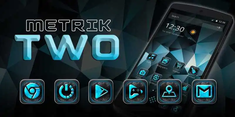 Play Material Blue Ice Launcher Theme