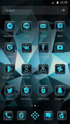Play Material Blue Ice Launcher Theme