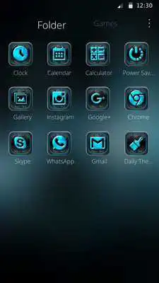 Play Material Blue Ice Launcher Theme