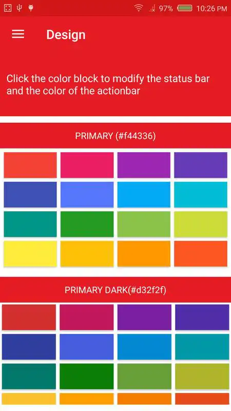 Play MaterialDesign Palette