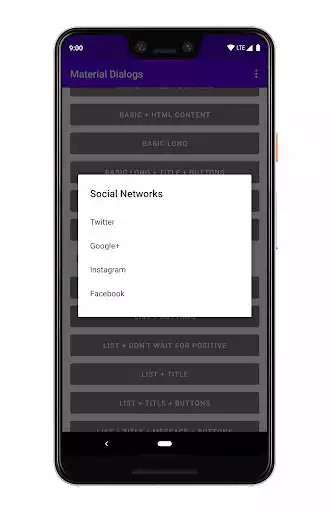 Play Material Dialogs Library Demo as an online game Material Dialogs Library Demo with UptoPlay