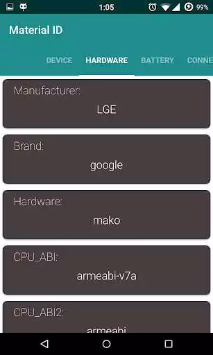 Play Material ID - Device Info as an online game Material ID - Device Info with UptoPlay