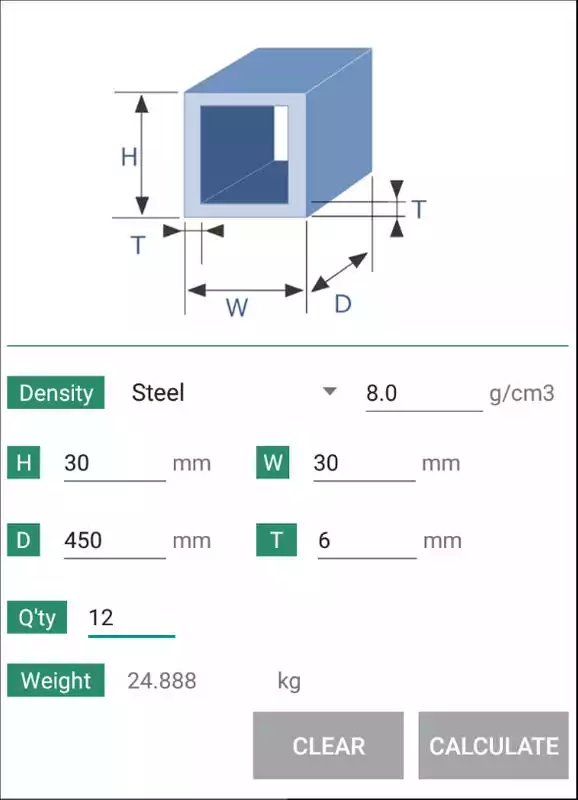 Play Material Weight