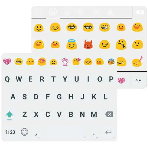 Free play online Material White Emoji Keybaord APK
