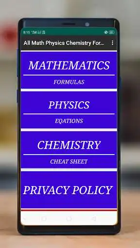 Play Math and Physics and Chemistry Formulas as an online game Math and Physics and Chemistry Formulas with UptoPlay