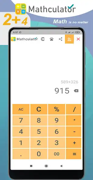 Play Mathculator Easy Calculator as an online game Mathculator Easy Calculator with UptoPlay