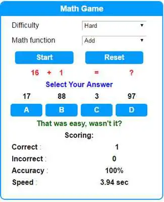 Play Math Game - Kids