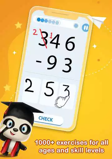 Math Games: Speed up - panda number values learn online game with UptoPlay