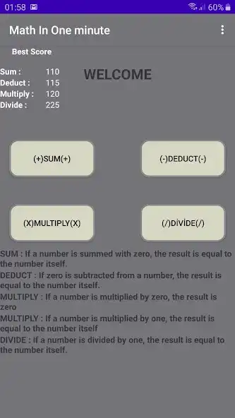 Play Math In One Minute  and enjoy Math In One Minute with UptoPlay