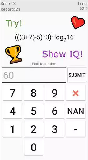 Play Math IQ Test