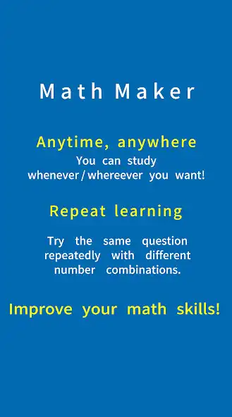 Play Math Maker improves math skill  and enjoy Math Maker improves math skill with UptoPlay