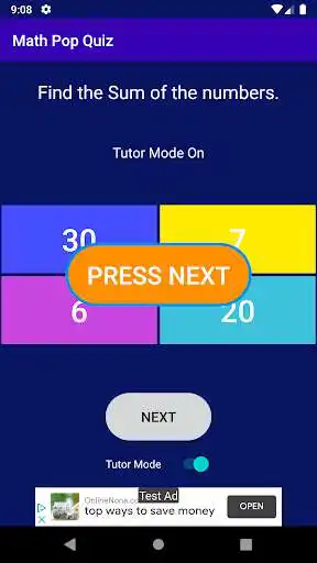 Play Math Pop Quiz as an online game Math Pop Quiz with UptoPlay
