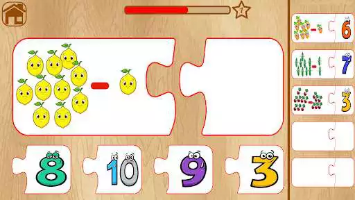 Play Math Puzzle Game for Kids- Numbers,Clock,Fraction as an online game Math Puzzle Game for Kids- Numbers,Clock,Fraction with UptoPlay