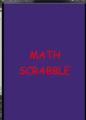 Play Math Scrabble