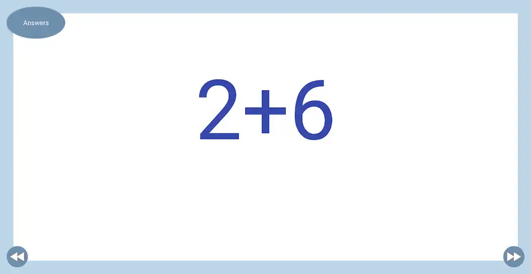 Play Maths flash card - Addition as an online game Maths flash card - Addition with UptoPlay