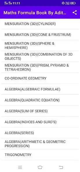 Play Maths Formula Book in Hindi as an online game Maths Formula Book in Hindi with UptoPlay