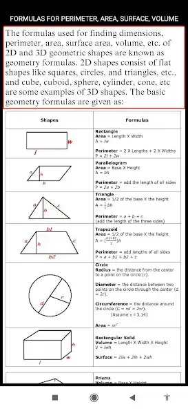 Play Maths Geometry Formula  and enjoy Maths Geometry Formula with UptoPlay