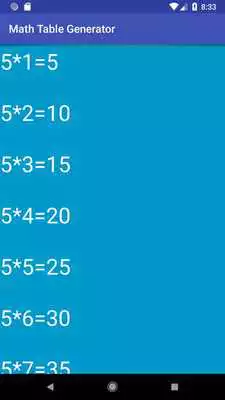 Play Math Table Generator