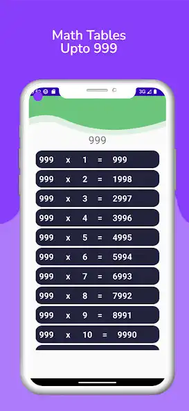 Play Math Tables 999 as an online game Math Tables 999 with UptoPlay