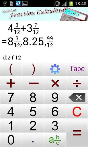 Play Math Tool Fraction Calculator  and enjoy Math Tool Fraction Calculator with UptoPlay