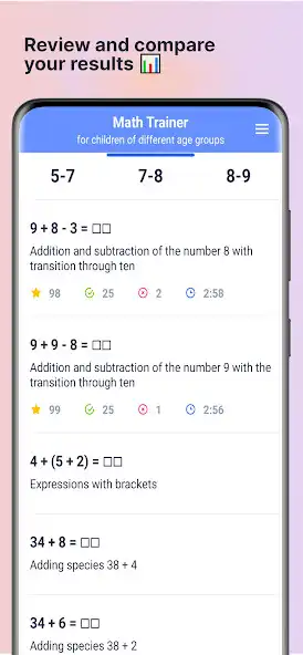 Play Math Trainer For Kids as an online game Math Trainer For Kids with UptoPlay