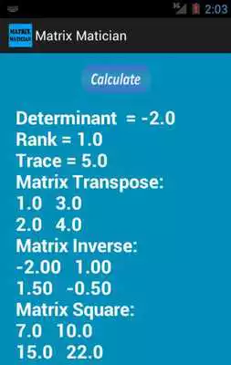 Play Matrix Matician Calculator
