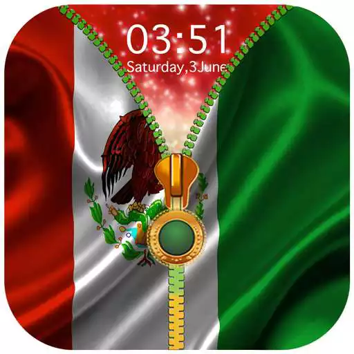 Play Maxico Flag Zipper Lock Screen APK
