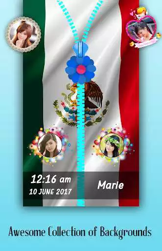 Play Maxico Flag Zipper Lock Screen  and enjoy Maxico Flag Zipper Lock Screen with UptoPlay