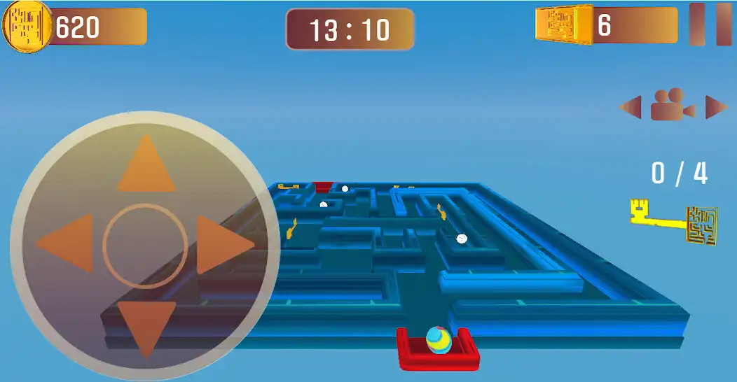 Play Maze Ball Run 3D as an online game Maze Ball Run 3D with UptoPlay