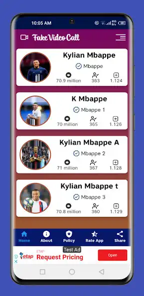 Play Mbappe fake video call: prank  and enjoy Mbappe fake video call: prank with UptoPlay