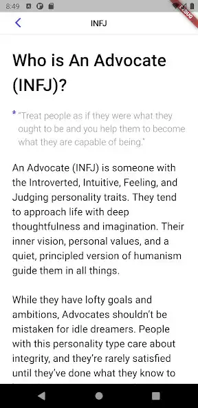 Play MBTI Personality Type Test as an online game MBTI Personality Type Test with UptoPlay