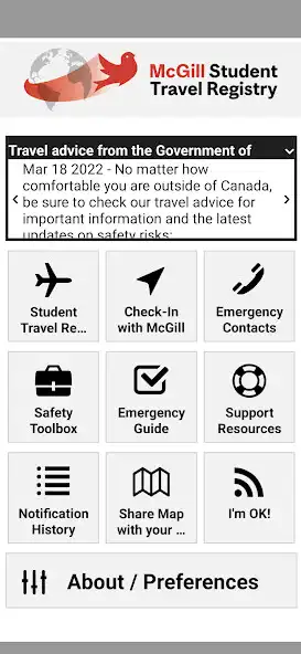 Play McGill Student Travel Registry  and enjoy McGill Student Travel Registry with UptoPlay
