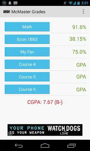 Play McMaster Grades as an online game McMaster Grades with UptoPlay