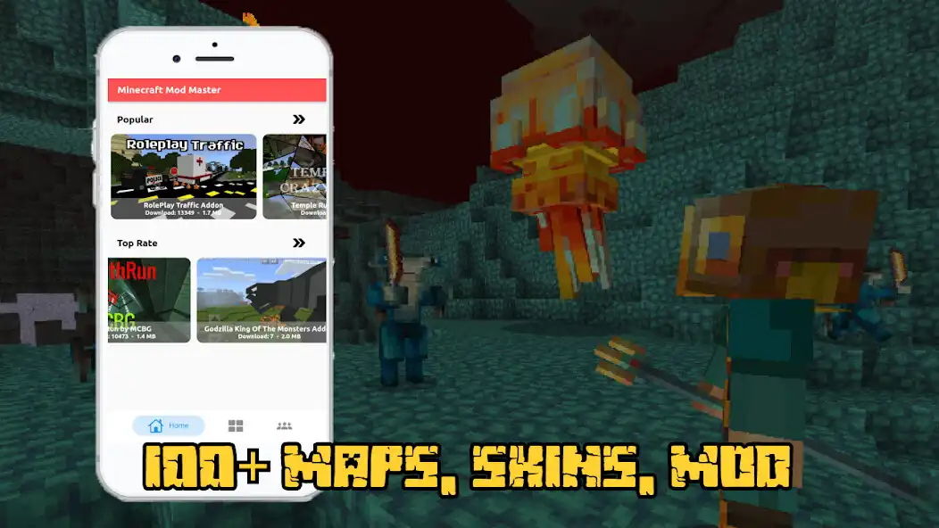 Play MCPE Mods - Maps, Skins, Addon  and enjoy MCPE Mods - Maps, Skins, Addon with UptoPlay