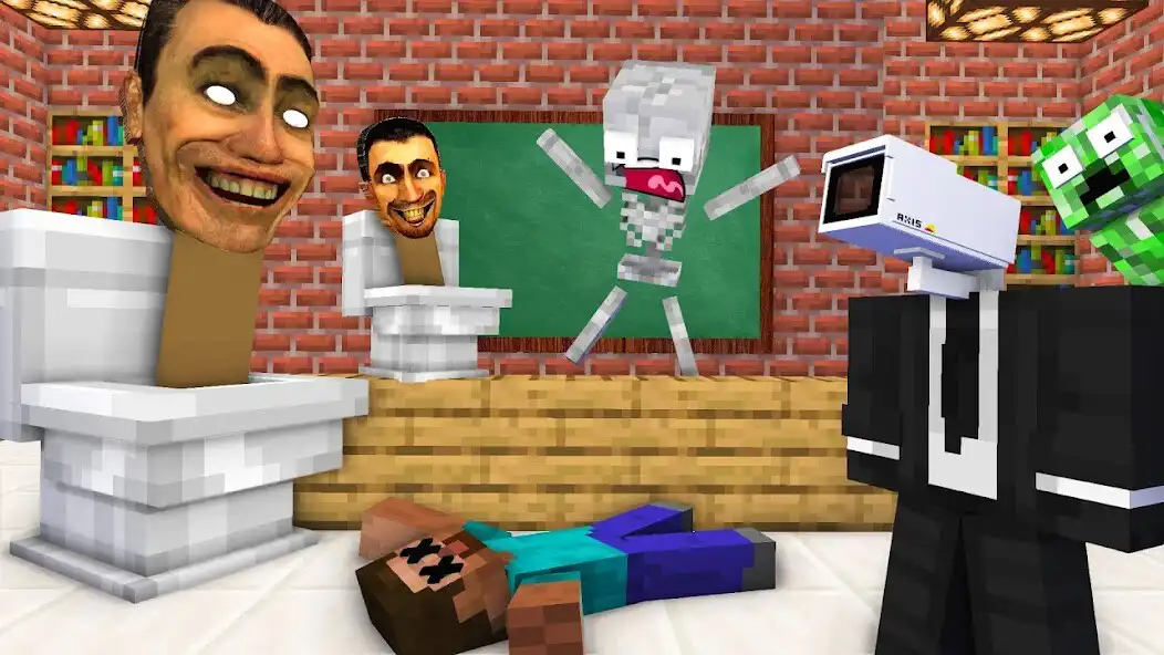 Play MCPE skibidi toilet minecraft  and enjoy MCPE skibidi toilet minecraft with UptoPlay