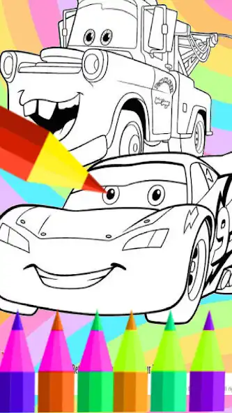 Play Mcqueen Coloring Book Art  and enjoy Mcqueen Coloring Book Art with UptoPlay