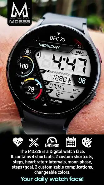 Play MD228: Digital watch face  and enjoy MD228: Digital watch face with UptoPlay