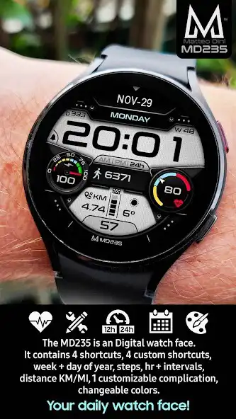 Play MD235: Digital watch face  and enjoy MD235: Digital watch face with UptoPlay